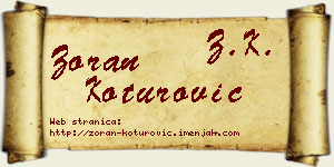 Zoran Koturović vizit kartica